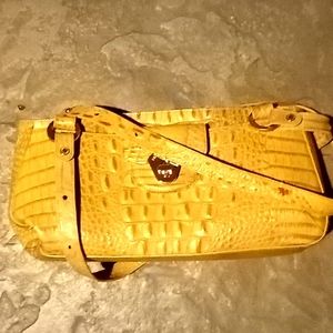 Brahmin Gator beige purse